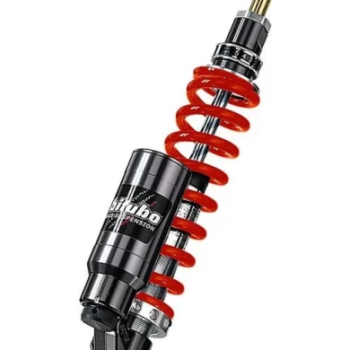 Monoshock adjustable: spring preload, rebound, compression, length, Red spring